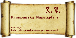 Krompaszky Napsugár névjegykártya